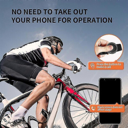 Wireless Bluetooth PTT Walkie Talkie Control Button with Adjustable Strap for Zello IOS Android Sma