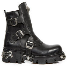 New Rock New Rock M-1482X-S1, Unisex Adults' Biker Boots Biker Boots, Black (Black 001), 9.5 UK (44 EU)