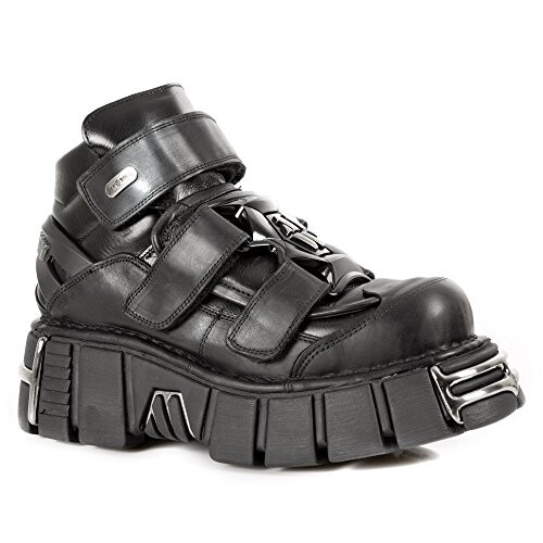 New Rock New Rock Metallic Black Shoes M.285-S1