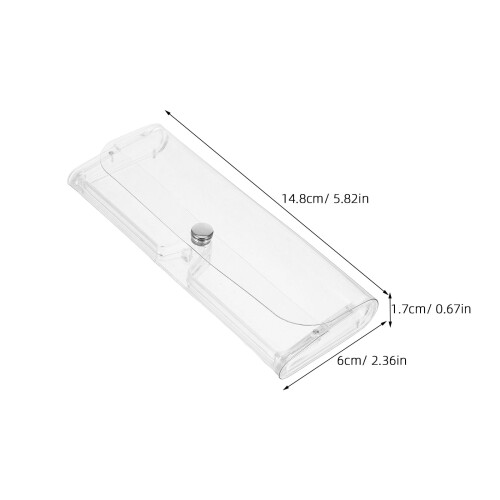 7Pcs Hard Shell Eyeglass Case Transparent Fashionable Durable Storage Container 1