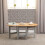 Seconique Seconique Santos Drop Leaf Coffee Table in Grey Slate/Distressed Waxed Pine 2