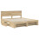 VidaXL vidaXL Bed Frame Sonoma Oak 200 x 200 cm Engineered Wood 4