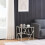 Comfy Living Comfy Living Glass and Metal Square End Table Side Table, Gold or Silver (Silver) 2