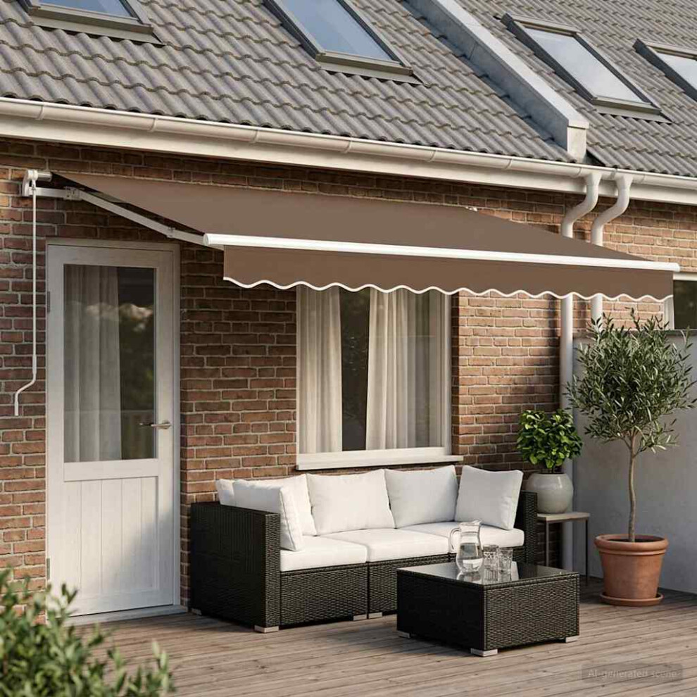 Vidaxl Awning Replacement Fabric Taupe 4 X 3 M Polyester