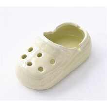 Cute Ceramic Shoes Ashtray Simple Style Cigarette Cigar Ash Tray Smoking Ash Holder For Home Office Coffee Bars(White,4.6x2.4x2(IN))