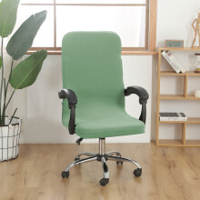 Universal Stretch Office Chair Cover with Durable Zipper, Soft Slipcover for Desk or High Back Chair