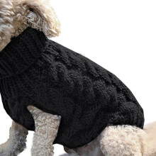 Dog Turtleneck Knit Sweater Coat – Winter Warmer for Small/Medium/Large Dogs & Puppies, Compatible with Cats