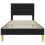 VidaXL vidaXL Bed Frame with Headboard Black 90 x 190 cm Fabric 5