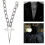 XISAOK Πανκ Γοτθική Αλυσίδα με Γοτθικό Πεντάκτυλο για Άνδρες και Γυναίκες, 2