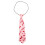 1Pc Valentine's Day Apples Pattern Tie Pink Polyester Festive Party Supply 4