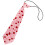 1Pc Valentine's Day Apples Pattern Tie Pink Polyester Festive Party Supply 8