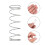 3 Pcs Musical Instrument Key Spring Buttons Baritone Holder Instruments Silver 6