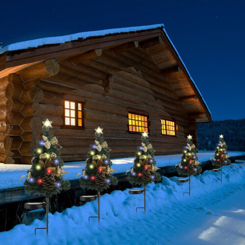 40-LED Solar Christmas Tree Lights Outdoor Waterproof 2 Pack 1