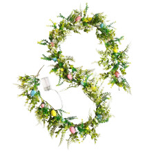 Lighted Easter Garland, Easter Decorations for Home, 6.2Ft Egg Garland Spring Fireplace Mantel Decor, Indoor & Outdoor Holiday Parties Display