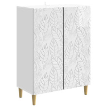 vidaXL Sideboard High Gloss White 66 x 34.5 x 90 cm Engineered Wood