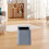 Square Trash Can Gray Plastic Minimalist 10L 2