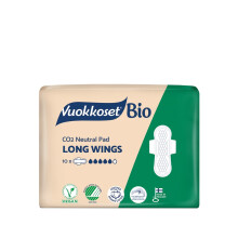 Længere puder med vinger, 10 stk. VUOKKOSET BIO LANGE VINGER