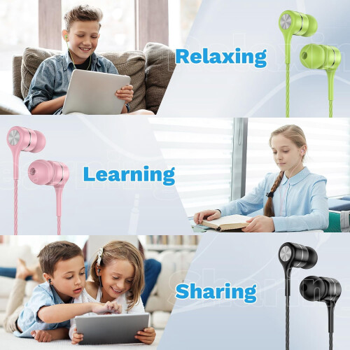 Wired Earbuds with Mic Heavy Bass Noise Isolation 5-Pack 2