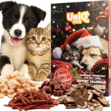 UniQ Pets juleadventskalender med godbidder til hunde og katte