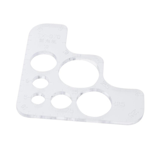 Clear Acrylic Corner Stencil for Leatherwork 3.54 x 3.54 in 1