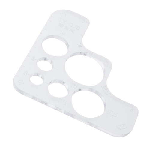 Clear Acrylic Corner Stencil for Leatherwork 3.54 x 3.54 in 2