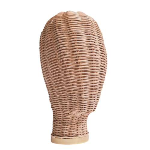 Hat Display Holder Rattan Mannequin Head Stand 2