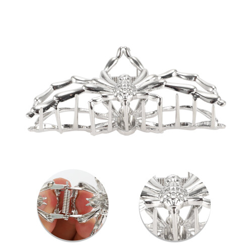 Halloween Spider Hair Clip Silver Tone 1 Pc 2