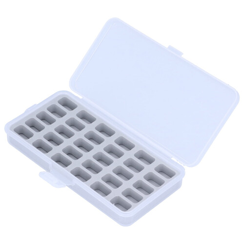 Bobbin Box,Bobbins Spools Box,Bobbin Box Organizer Plastic Case Transparent 30 Slots Empty Spools Sewing Craft Storage 1