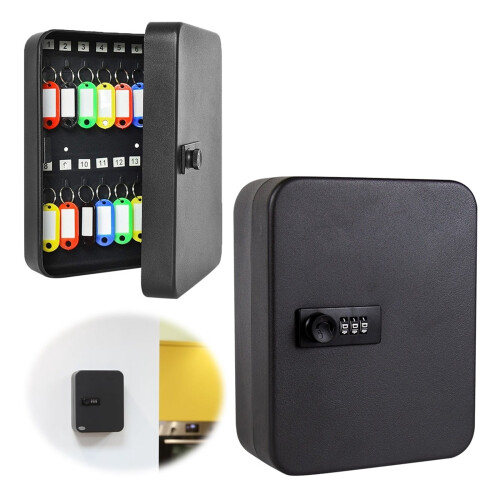 Key Storage Lock Box 20 Key Hooks Combination Key Cabinet Security Lock Box with Key Code,Multiple Options Available