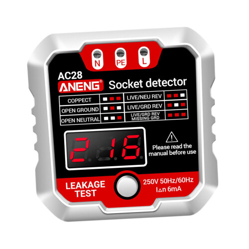 Digital Outlet Tester for Electrical Socket Fault Detection 1