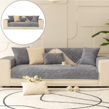Thickened Soft Plush Sofa Cover – Warm, Fuzzy, Non-Slip Slipcover for Sectional Couch, Compatible with Most Sofas