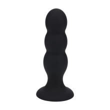 Tri Rattle Flydende Silikone Analprop - L - Sort