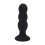 Tri Rattle Flydende Silikone Analprop - L - Sort 1