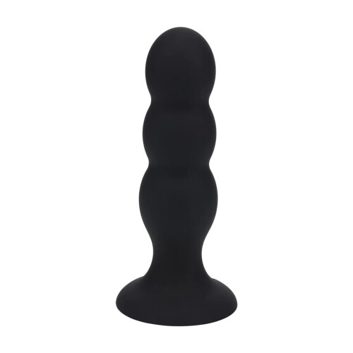 Tri Rattle Flydende Silikone Analprop - L - Sort