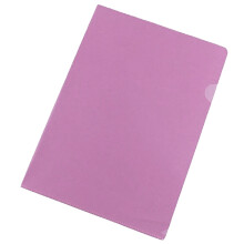 L-Type Transparent Plastic Folder A4 Pink 1 Pc