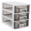unbranded 4pcs Desktop Drawer Organizer Multi-Layer Chest Box Small Plastic Office Storage Box Cosmetic Holder 3