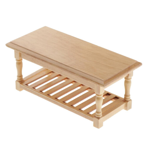 Rectangular Wooden Desk Table for 1:12 Dollhouse Toys 2
