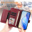 Google Pixel 8a wallet case purple leather with multi-card 3