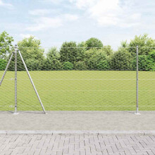 vidaXL Welded Wire Fence with Concrete Base 100 x 1.2 m (W x H)