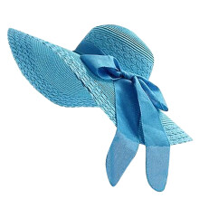 Seductiva Women's Colorful Big Brim Straw Sun Hat – Floppy, Foldable, UV-Protective Beach & Travel Hat (1PC)