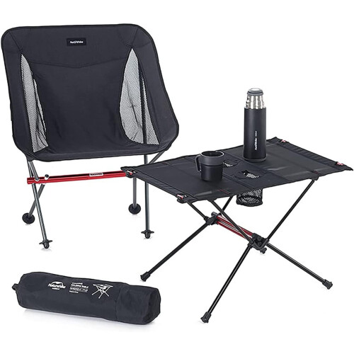 Oxford Ultralight Rectangular Folding Table Picnic Camping Table Kitchen Table Portable Hiking Camping Outdoor (Black) 2