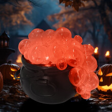 Easy DIY Bubbling Cauldron Set, Glowing Witch's Cauldron Set, Black Plastic Cauldron Decoration, Halloween Party Indoor Prop Decor for Home, Kitchen