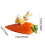Ceramic Rabbit with Carrot Statue Easter Ornament 2