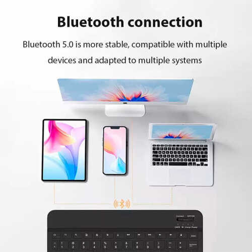 Portable Wireless Bluetooth Keyboard For Android IOS Windows compatible with Ipad Tablet Keyboard And Mouse Tablet Accessory Mini Keyboard 2