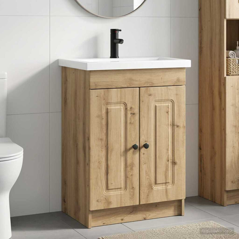 Vidaxl Bathroom Furniture Set Artisan Oak 78.5 X 37.5 X 81 Cm