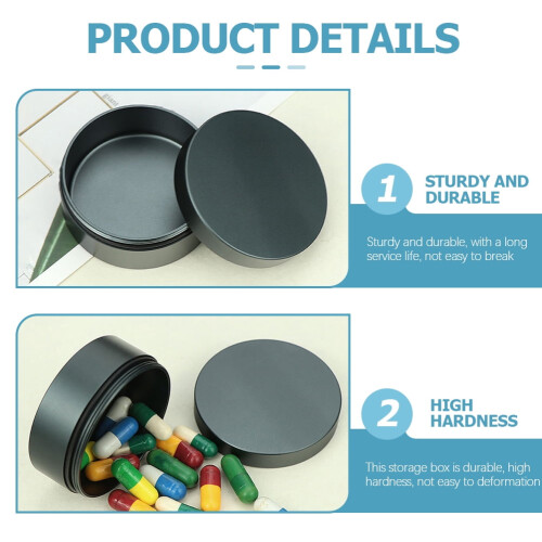 Multipurpose Organizer Pills Box Dark Grey 1Pack 1
