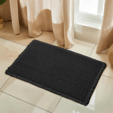 Bathroom rug, soft short pile plush bath mat, quick-drying and absorbent