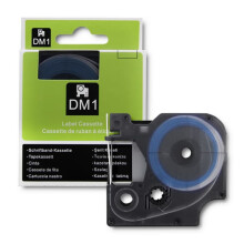 Qoltec-kutistesukka DYMO D1/DM1 -tulostimille | 12 mm * 1,5 m | Valkoinen | Musta tulostus