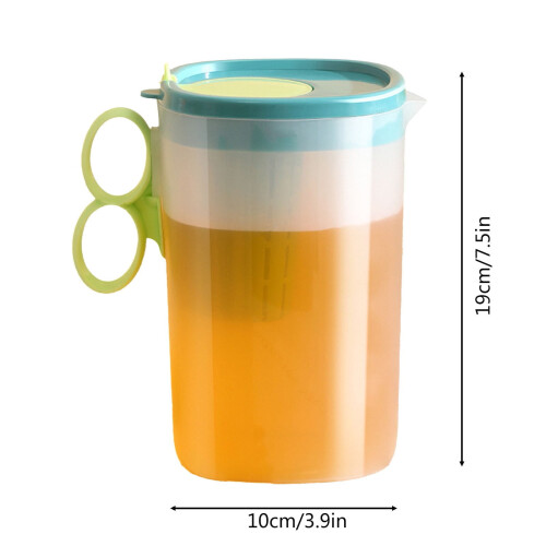 Plastic Pitcher with Lid 0.39 Gallon 1.5 L Green 2