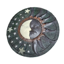 Garden Stepping Stones Resin Stepping Stone Glow-in-the-dark Butterfly Resin Garden Stepping Stone Moon Sun Star Design for Outdoor Decor for Patio
